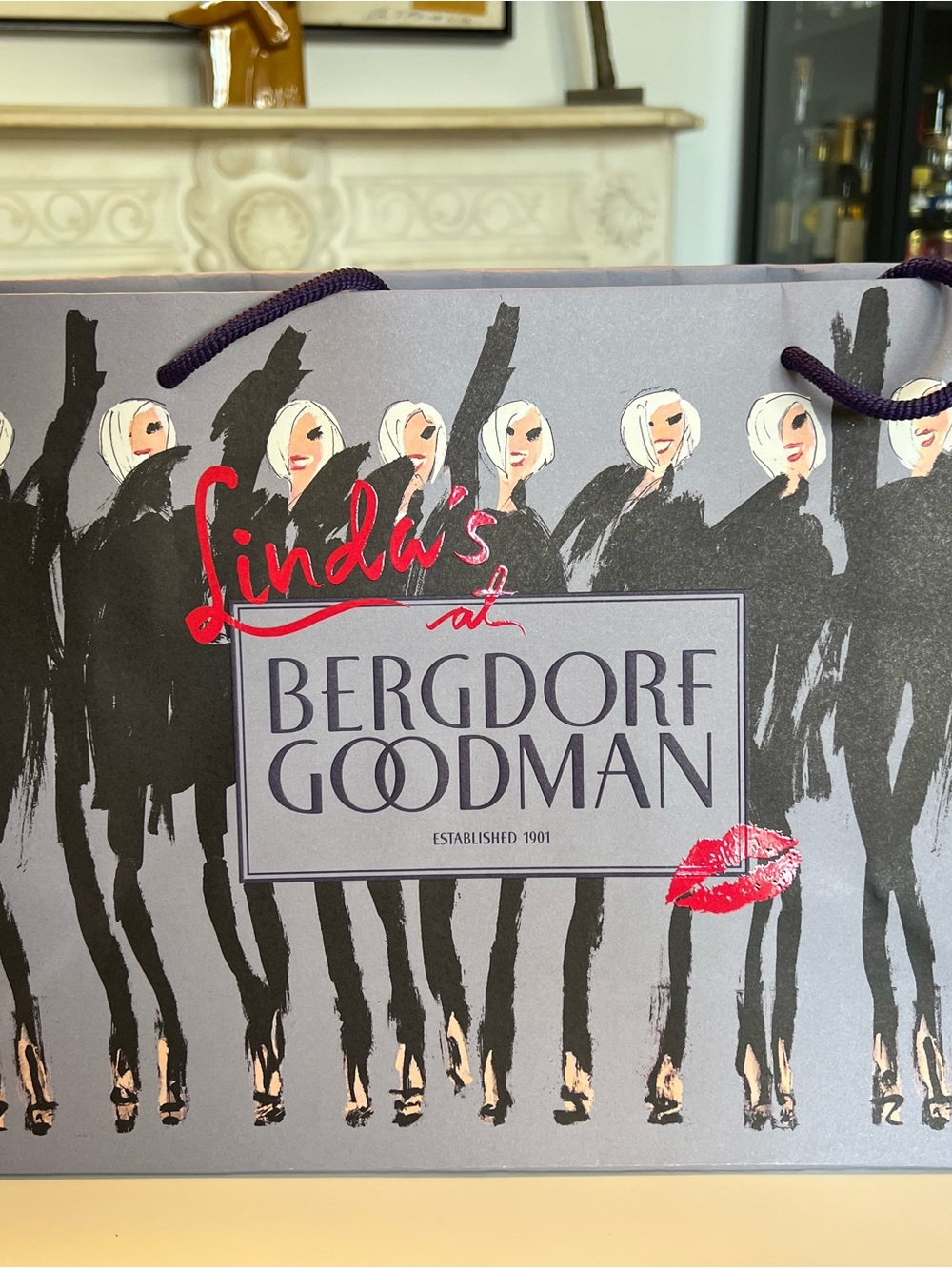 Bergdorf Goodman Linda's empty shopping in Gray and Black
